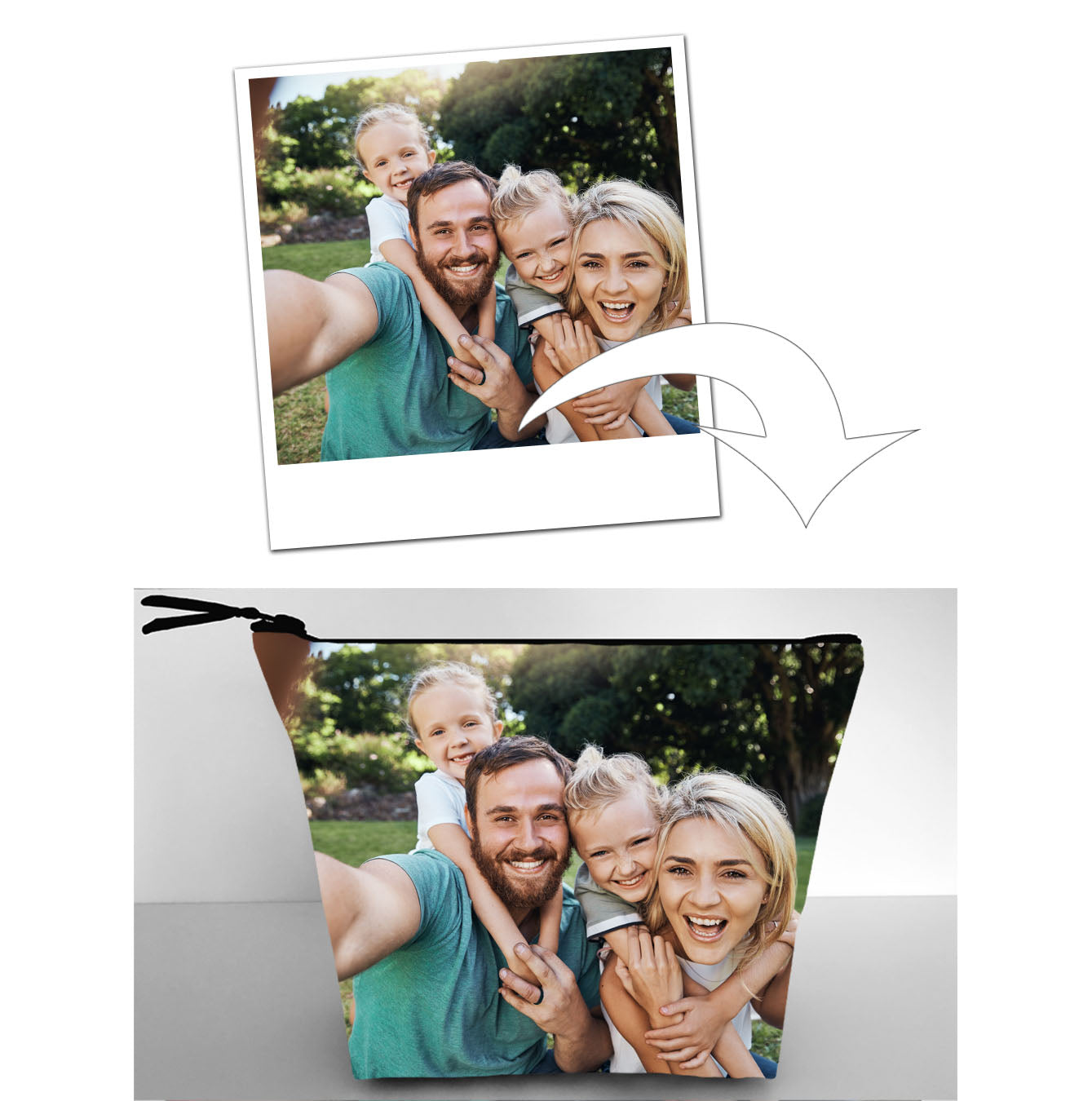 Personalised Toiletry Bag XL with Your Own Photos - Unique and Personalized Gifts
