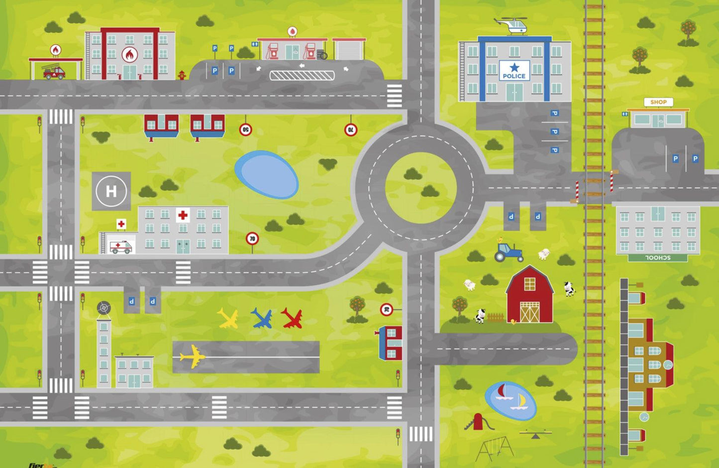 Play Mat Cars 155x190cm - Di-Jet nv - The Designer? YOU!