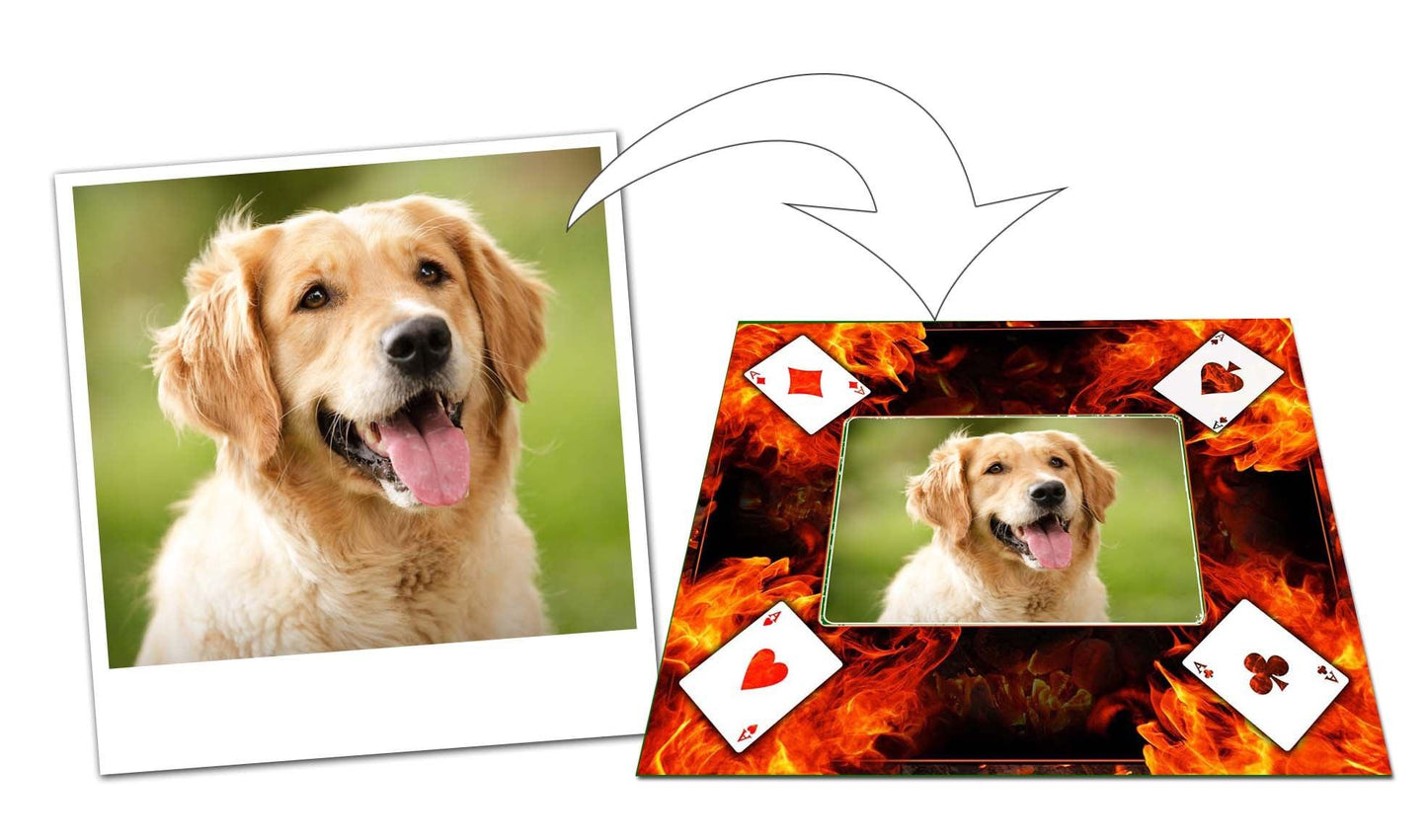 My custom Card Mat Green - Di-Jet nv - The Designer? YOU! Personalized card mat with custom photo design Durable card mat featuring your own picture Customized card game accessory with your photo Unique card mat with your image for all card games Personalized gift for card game enthusiasts: a card mat with your picture Custom card mat with your photo: the perfect addition to any card game session
