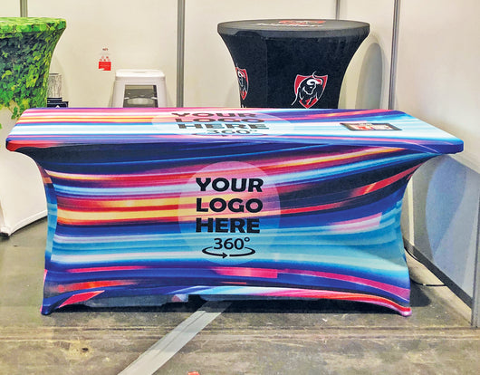 Custom Printed Buffet Table Covers | Logo, Corporate Identity, Visuals ...