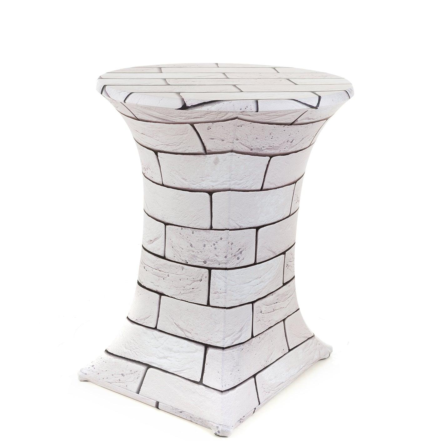 Standing Table Cover: White Bricks - Di-Jet nv - The Designer? YOU! 